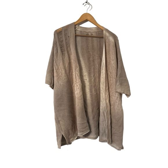 ✨ Raquel Allegra Distressed Cashmere Cardigan Sweater - Picture 4 of 7
